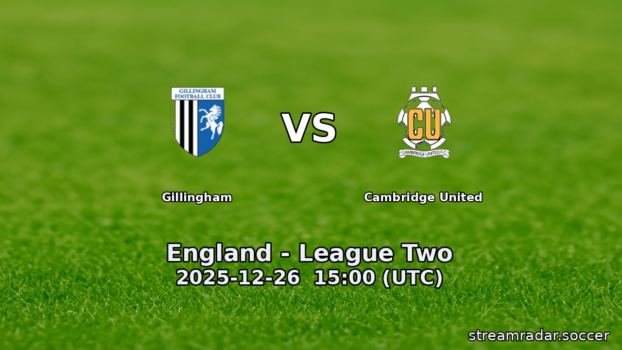 Gillingham vs Cambridge United