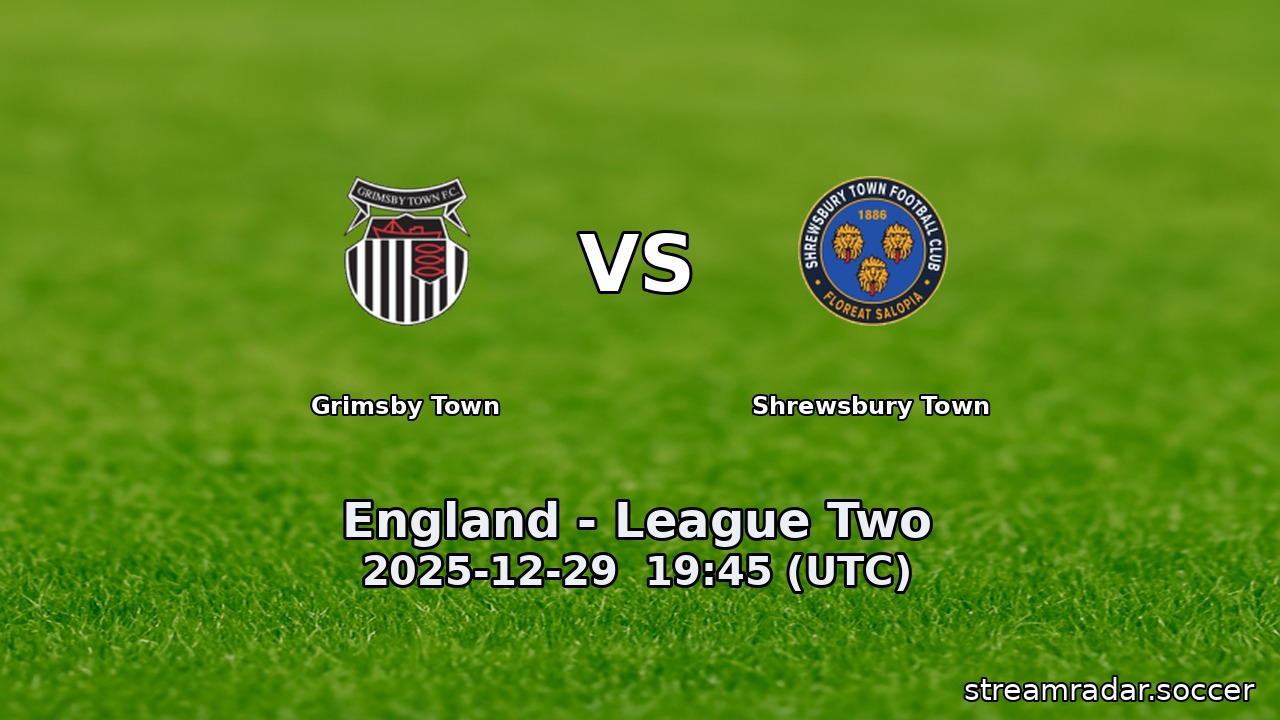 Grimsby Town vs Shrewsbury Town