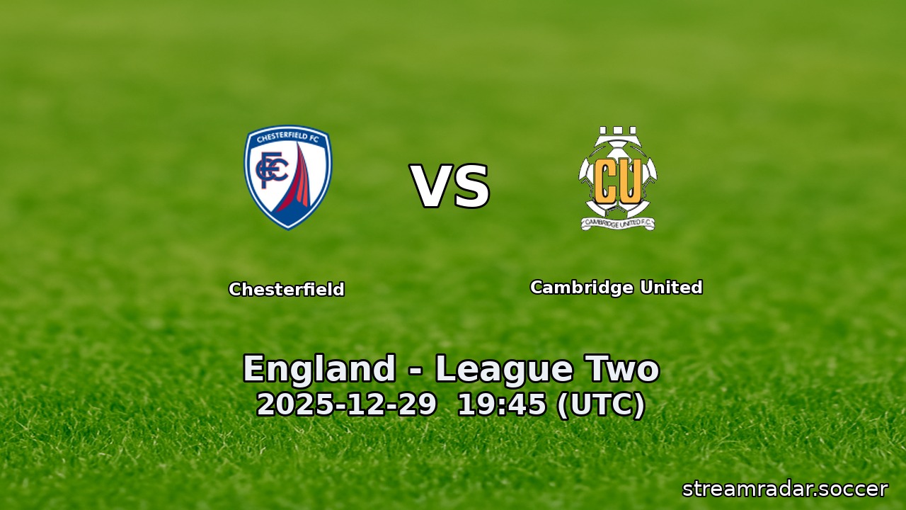 Chesterfield vs Cambridge United