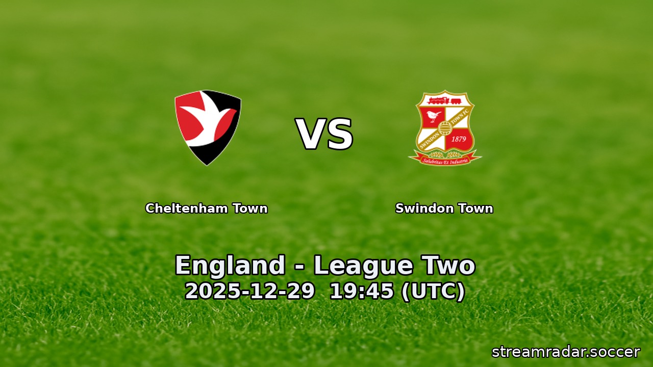 Cheltenham Town vs Swindon Town