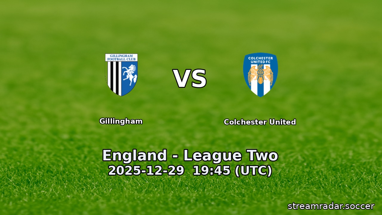 Gillingham vs Colchester United