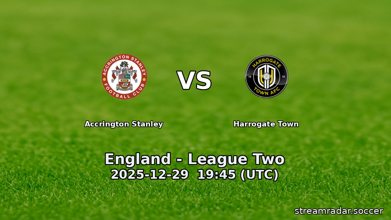 Accrington Stanley vs Harrogate Town