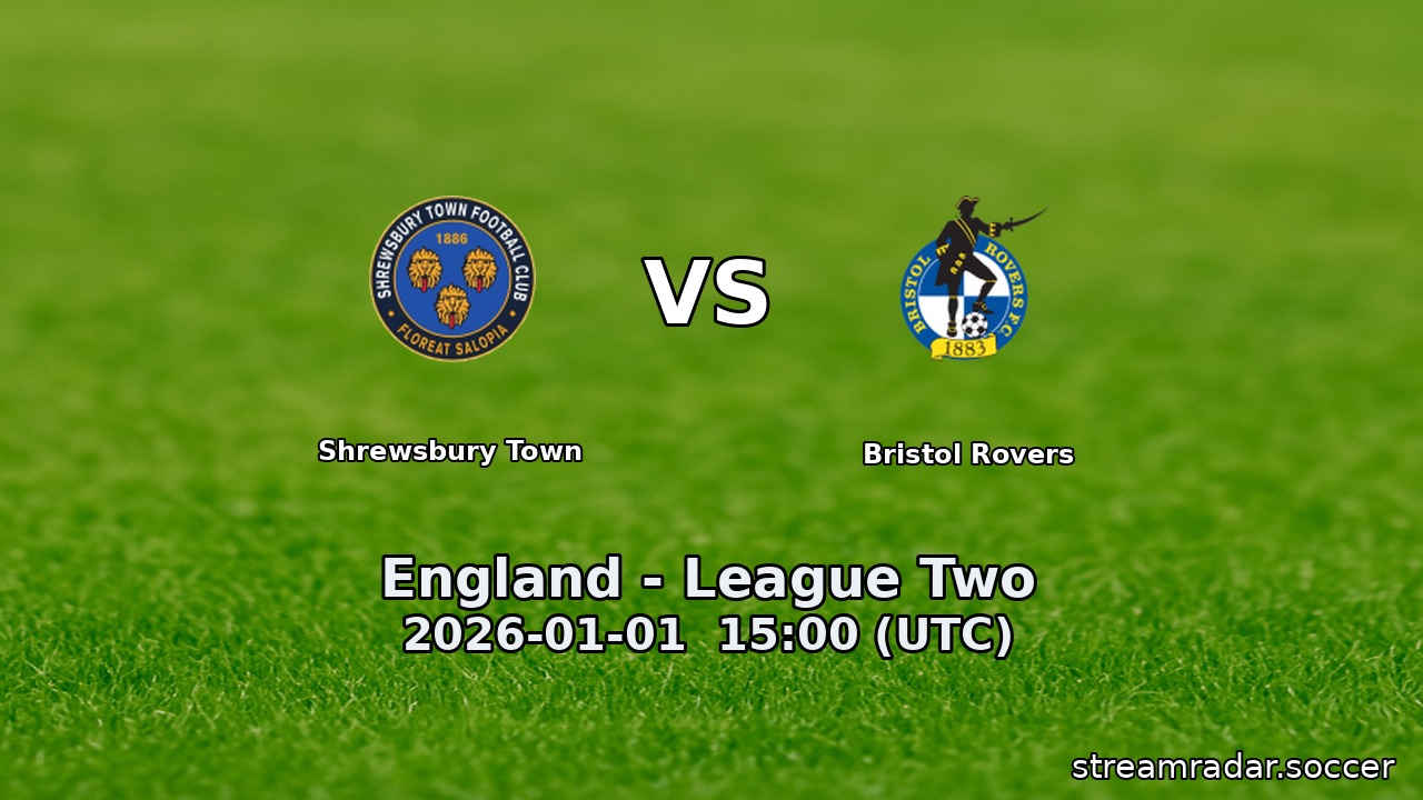 Shrewsbury Town vs Bristol Rovers