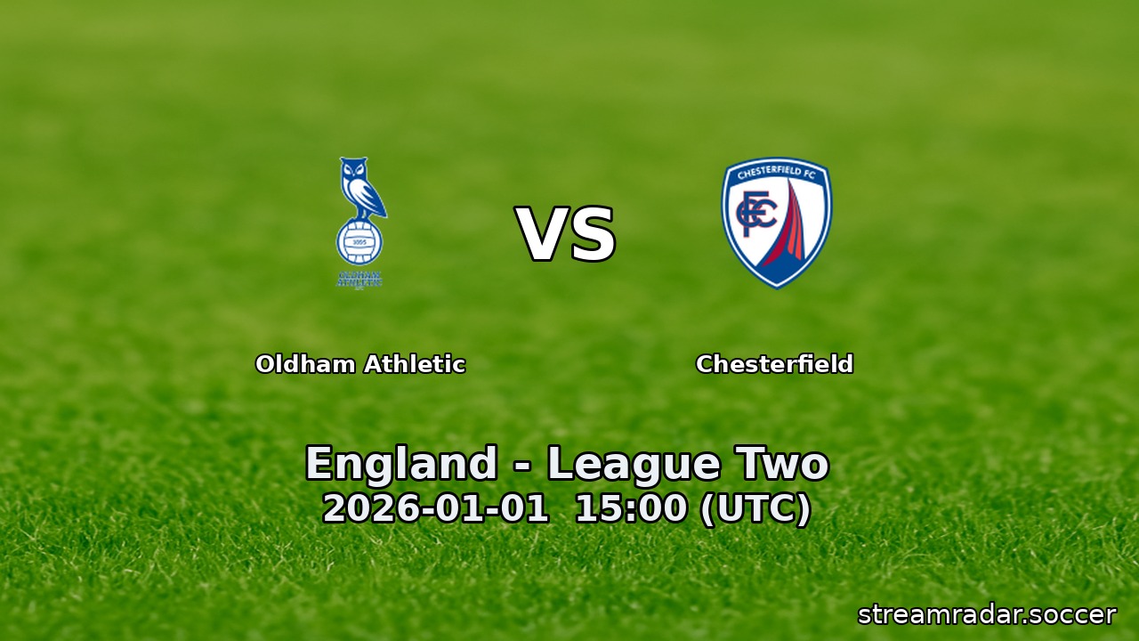 Oldham Athletic vs Chesterfield