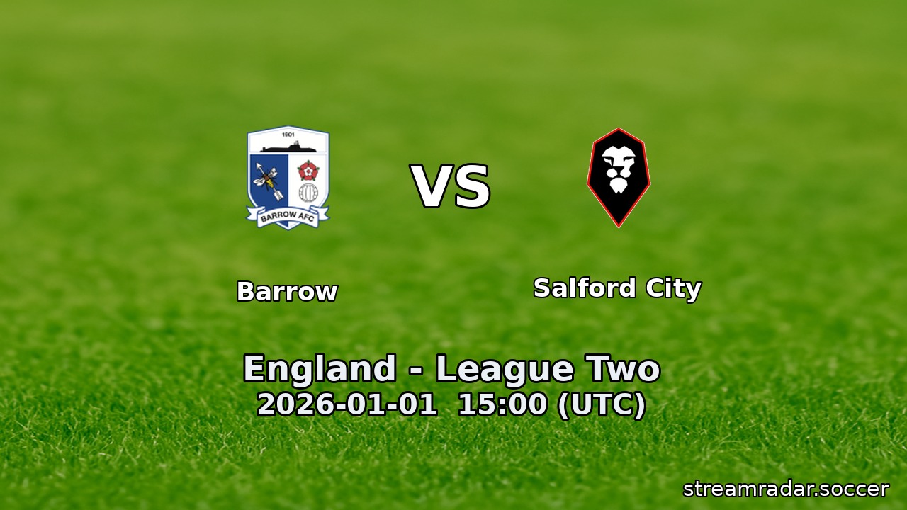Barrow vs Salford City