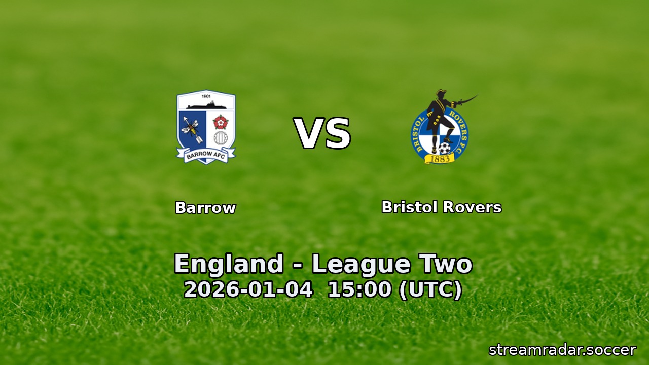 Barrow vs Bristol Rovers