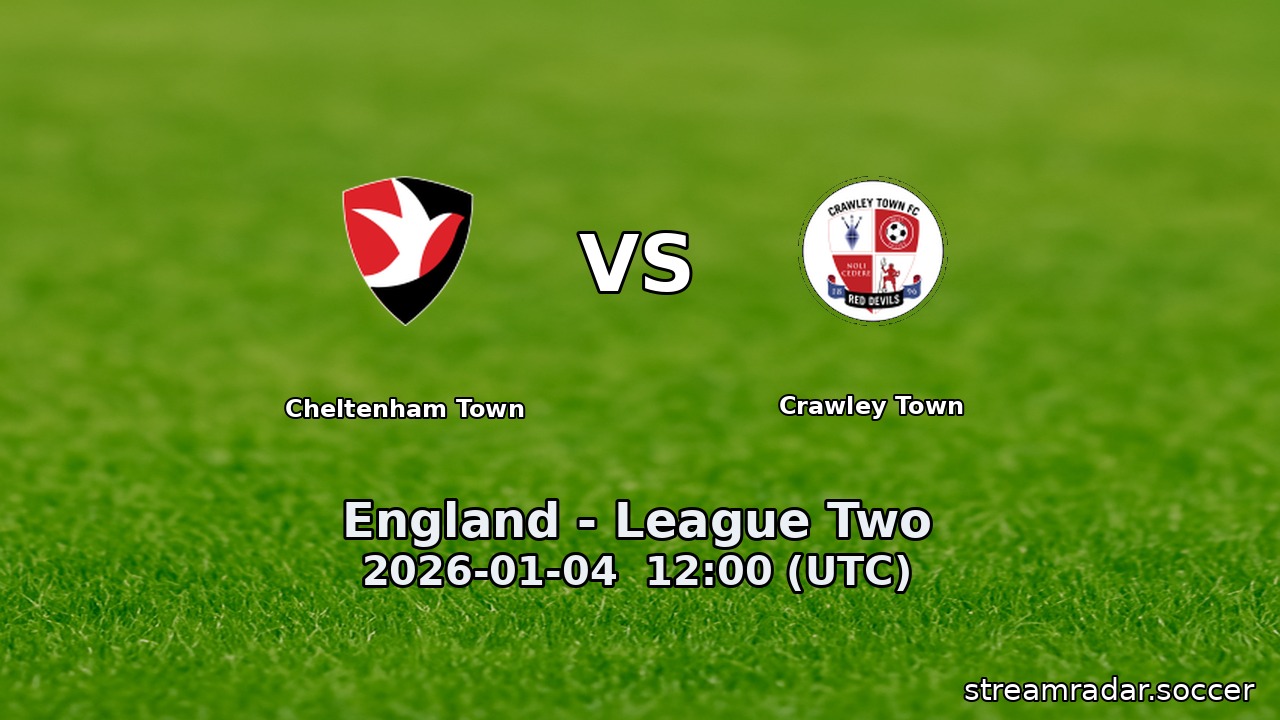 Cheltenham Town vs Crawley Town