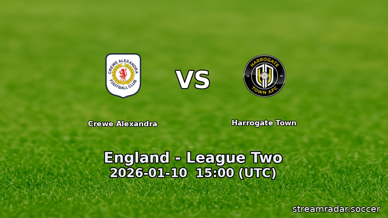 Crewe Alexandra vs Harrogate Town