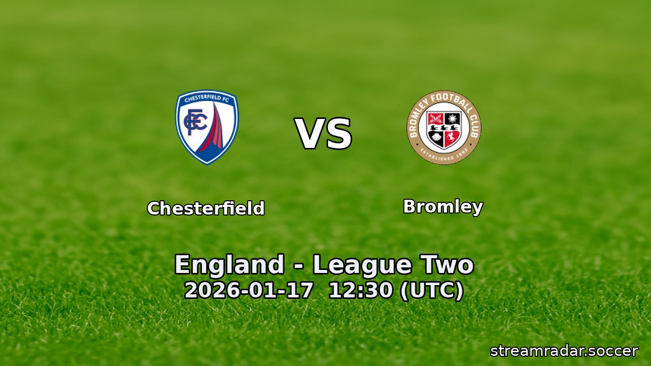 Chesterfield vs Bromley