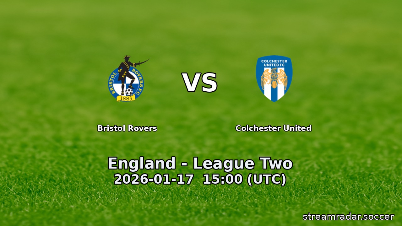 Bristol Rovers vs Colchester United