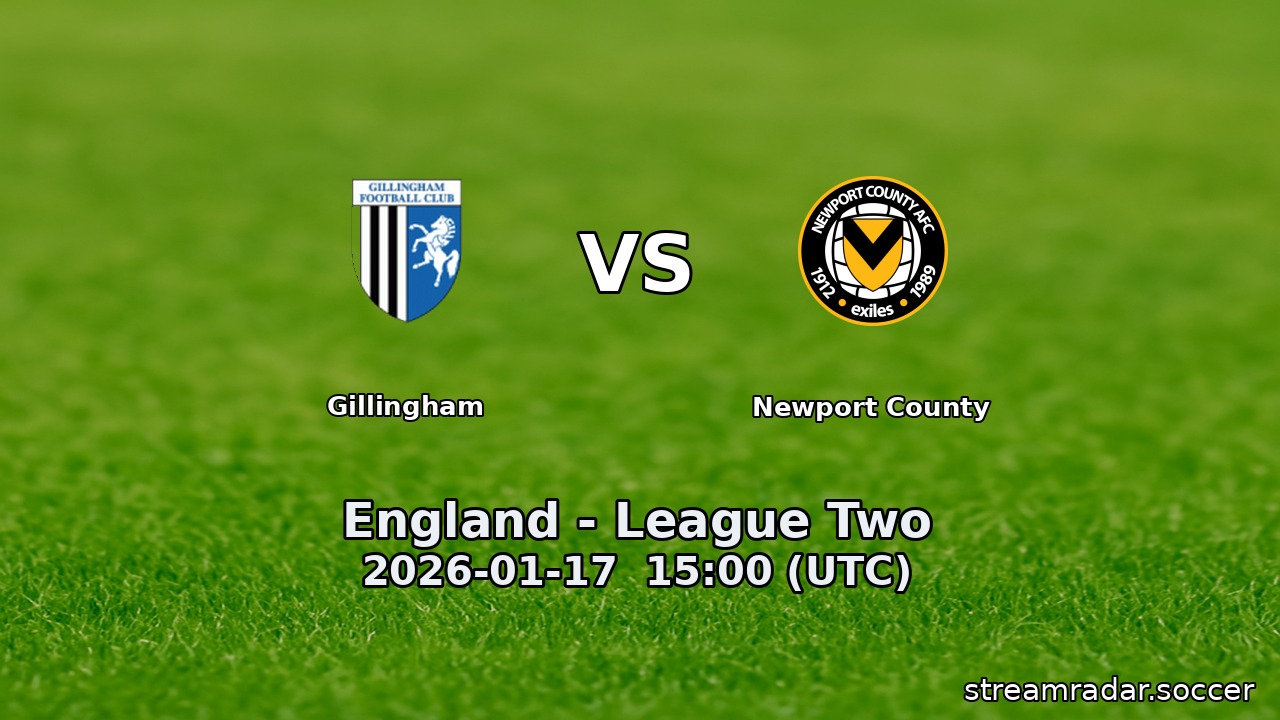 Gillingham vs Newport County