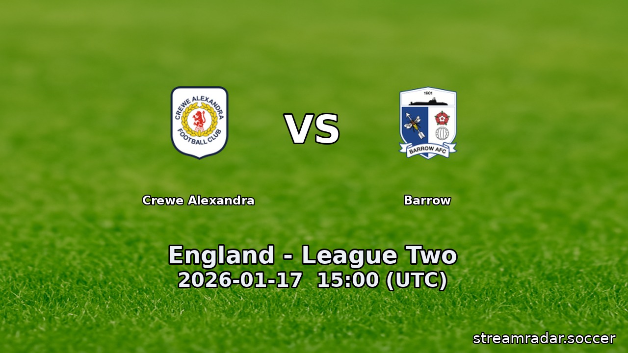 Crewe Alexandra vs Barrow