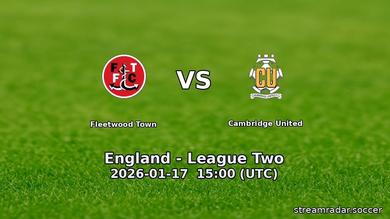 Fleetwood Town vs Cambridge United