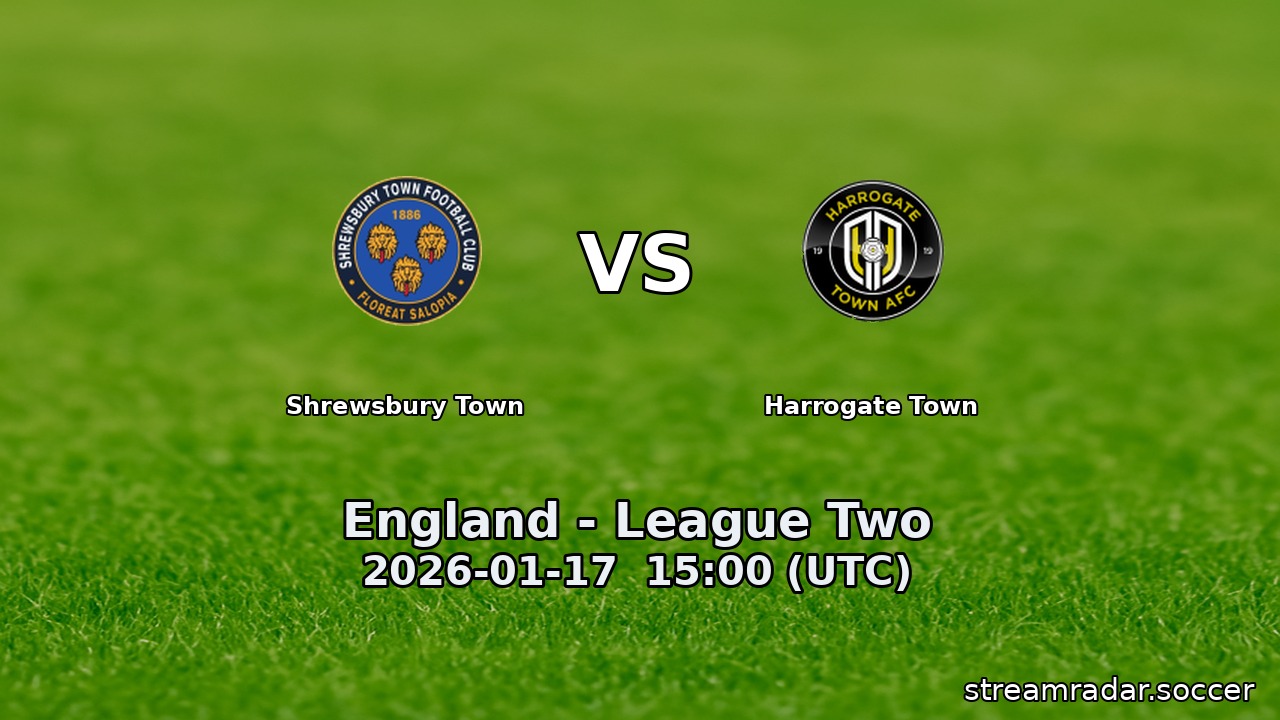 Shrewsbury Town vs Harrogate Town