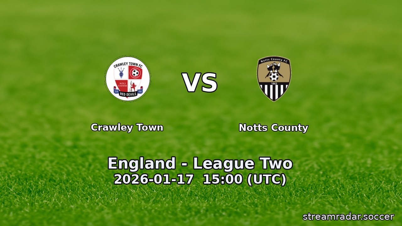 Crawley Town vs Notts County