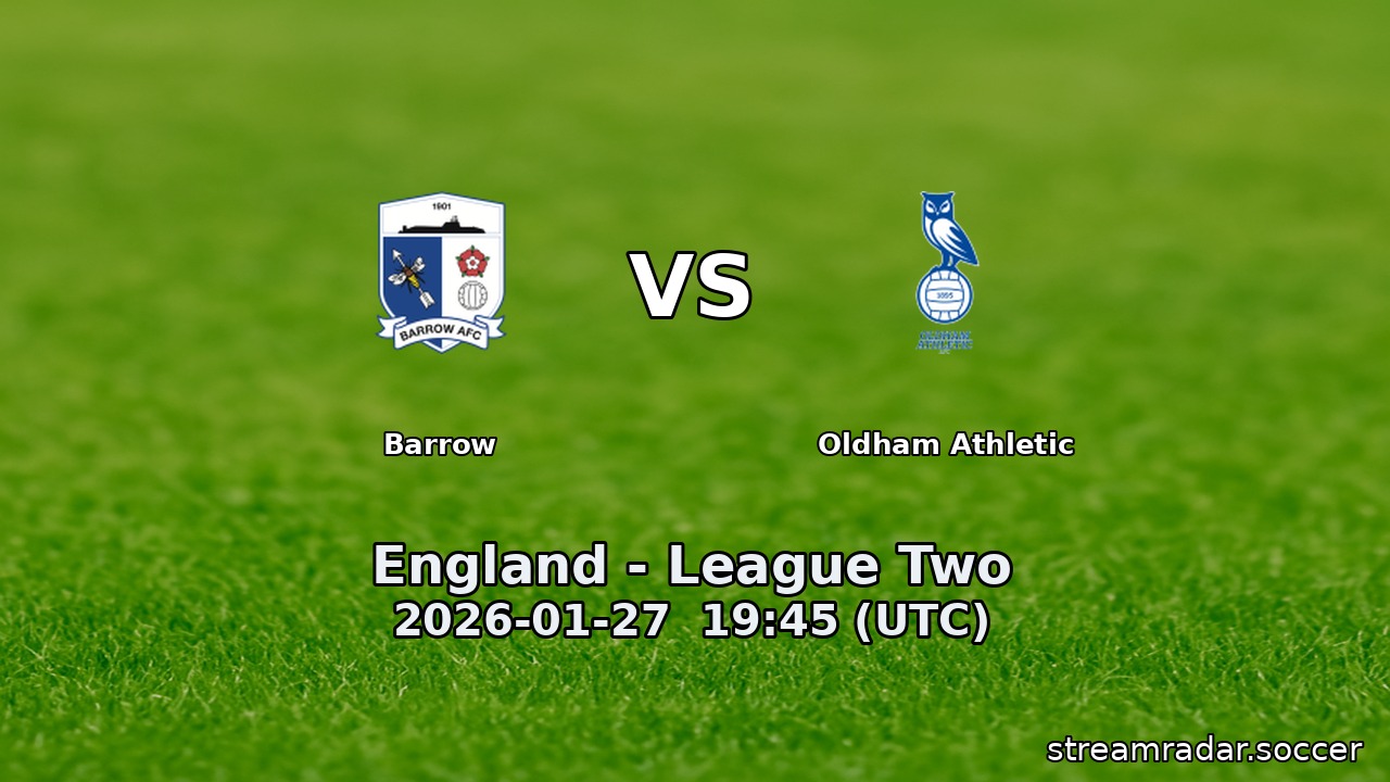 Barrow vs Oldham Athletic