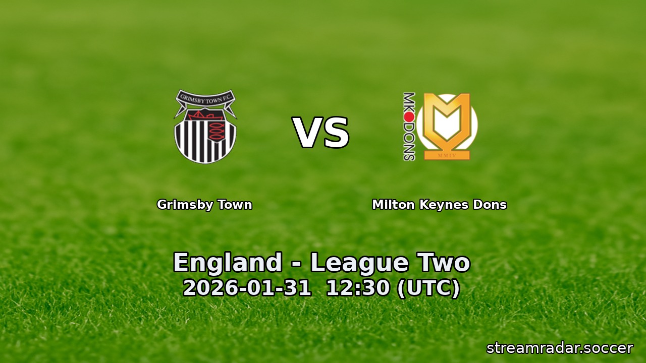 Grimsby Town vs Milton Keynes Dons