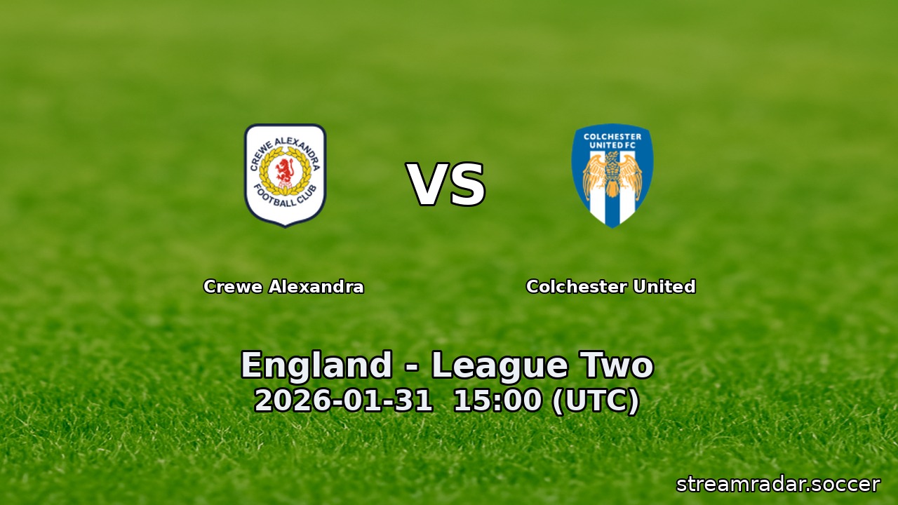 Crewe Alexandra vs Colchester United