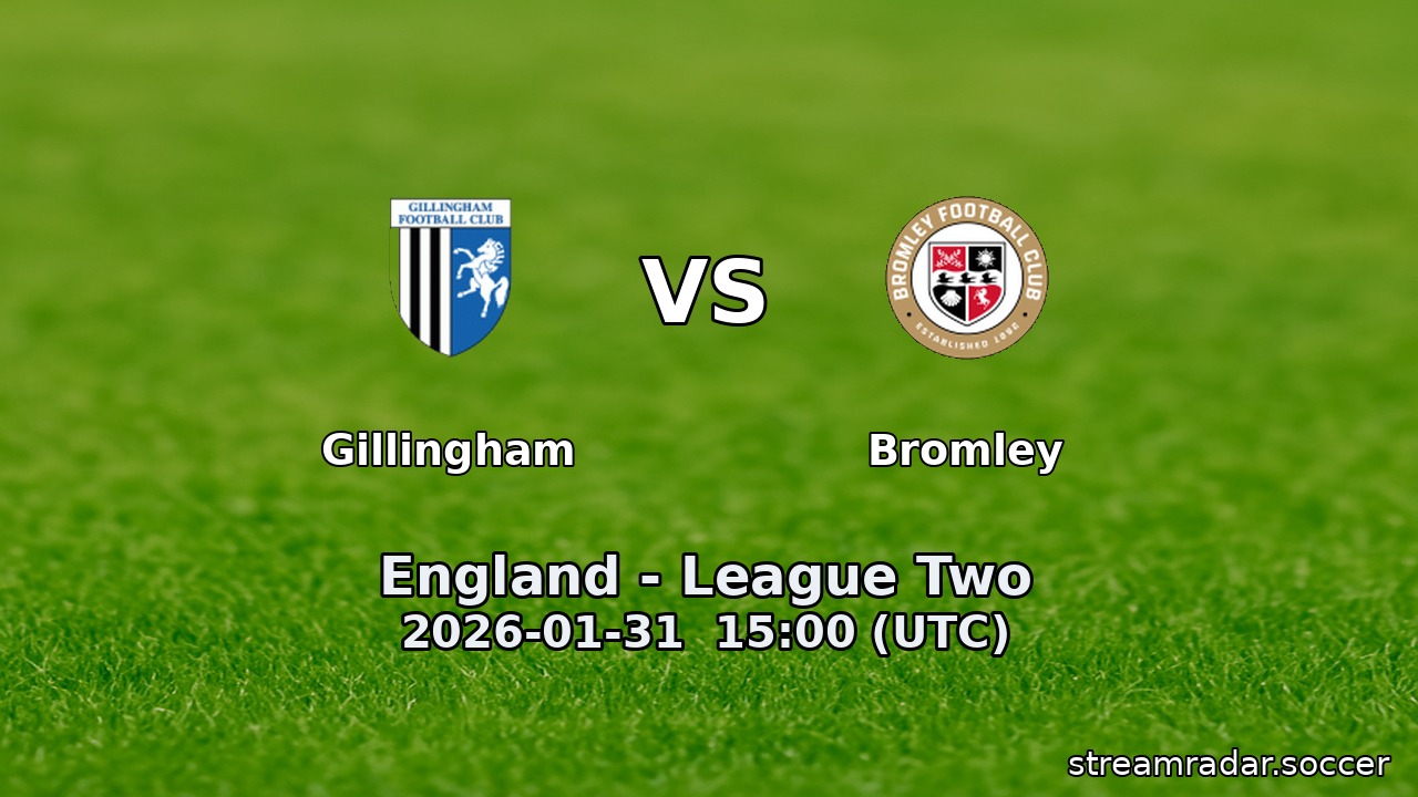 Gillingham vs Bromley