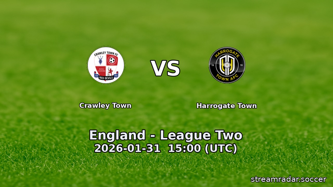 Crawley Town vs Harrogate Town