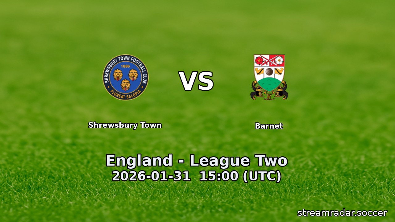 Shrewsbury Town vs Barnet