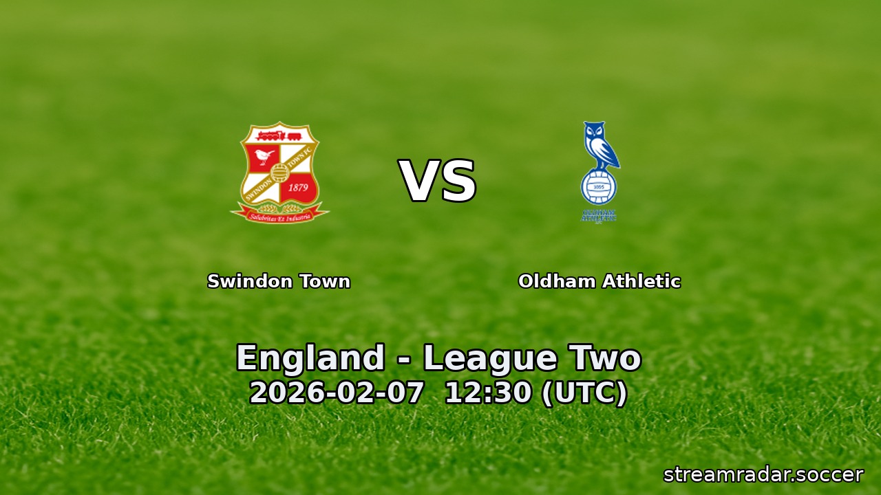 Swindon Town vs Oldham Athletic