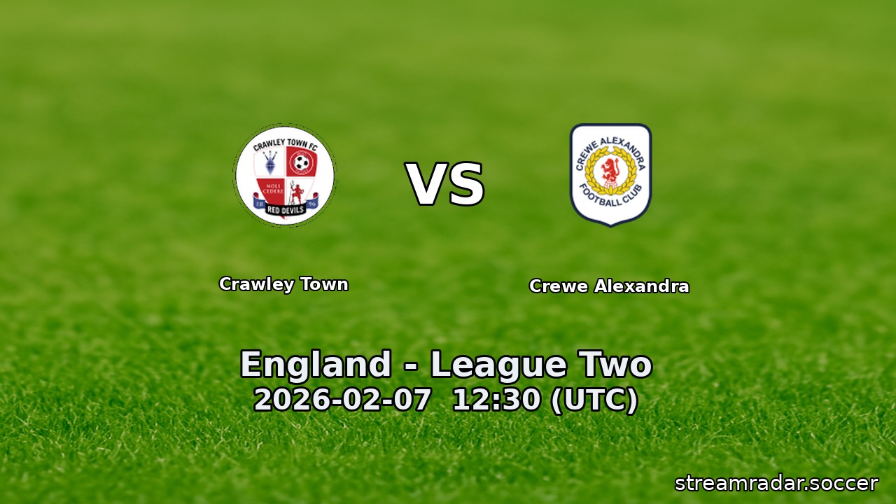 Crawley Town vs Crewe Alexandra