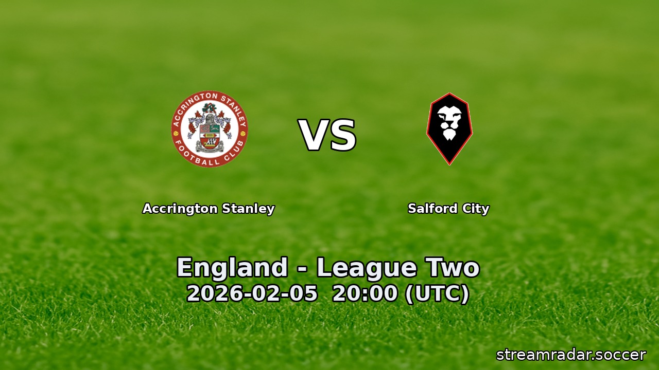 Accrington Stanley vs Salford City