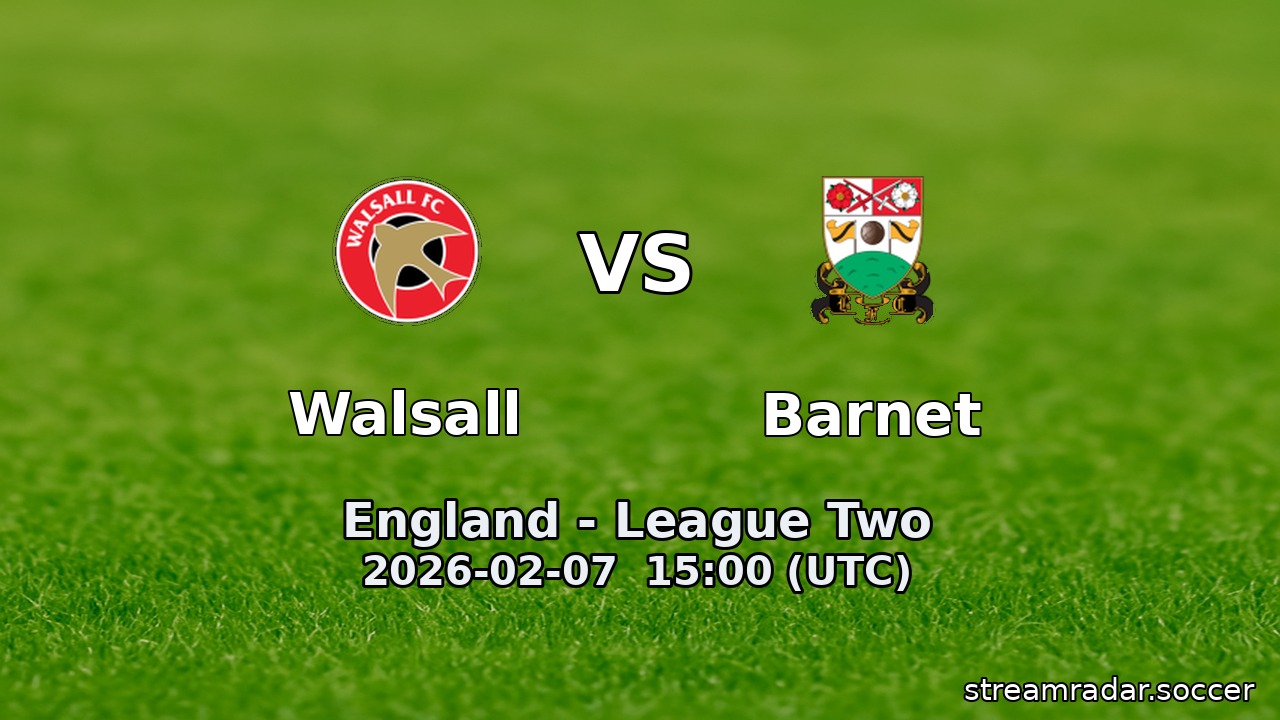 Walsall vs Barnet