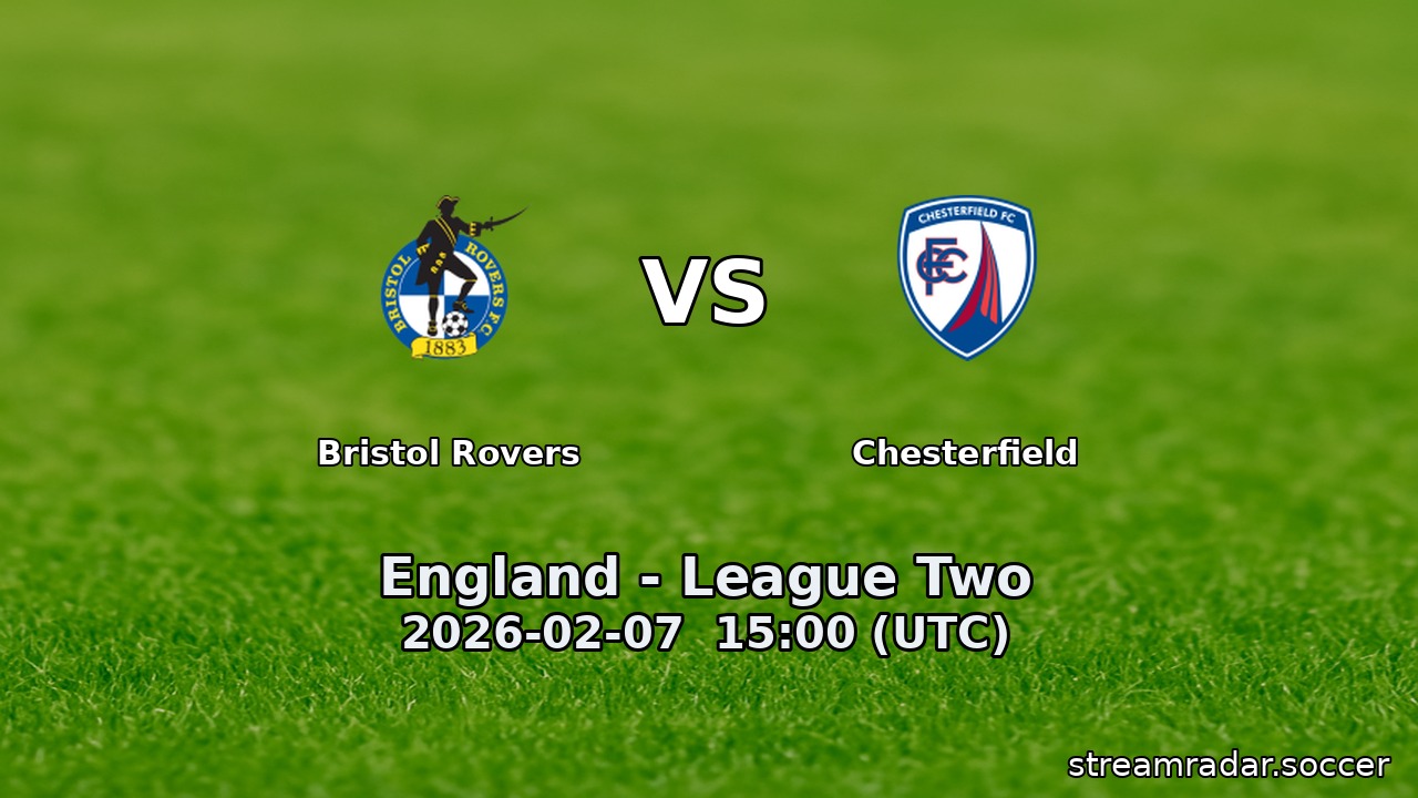 Bristol Rovers vs Chesterfield