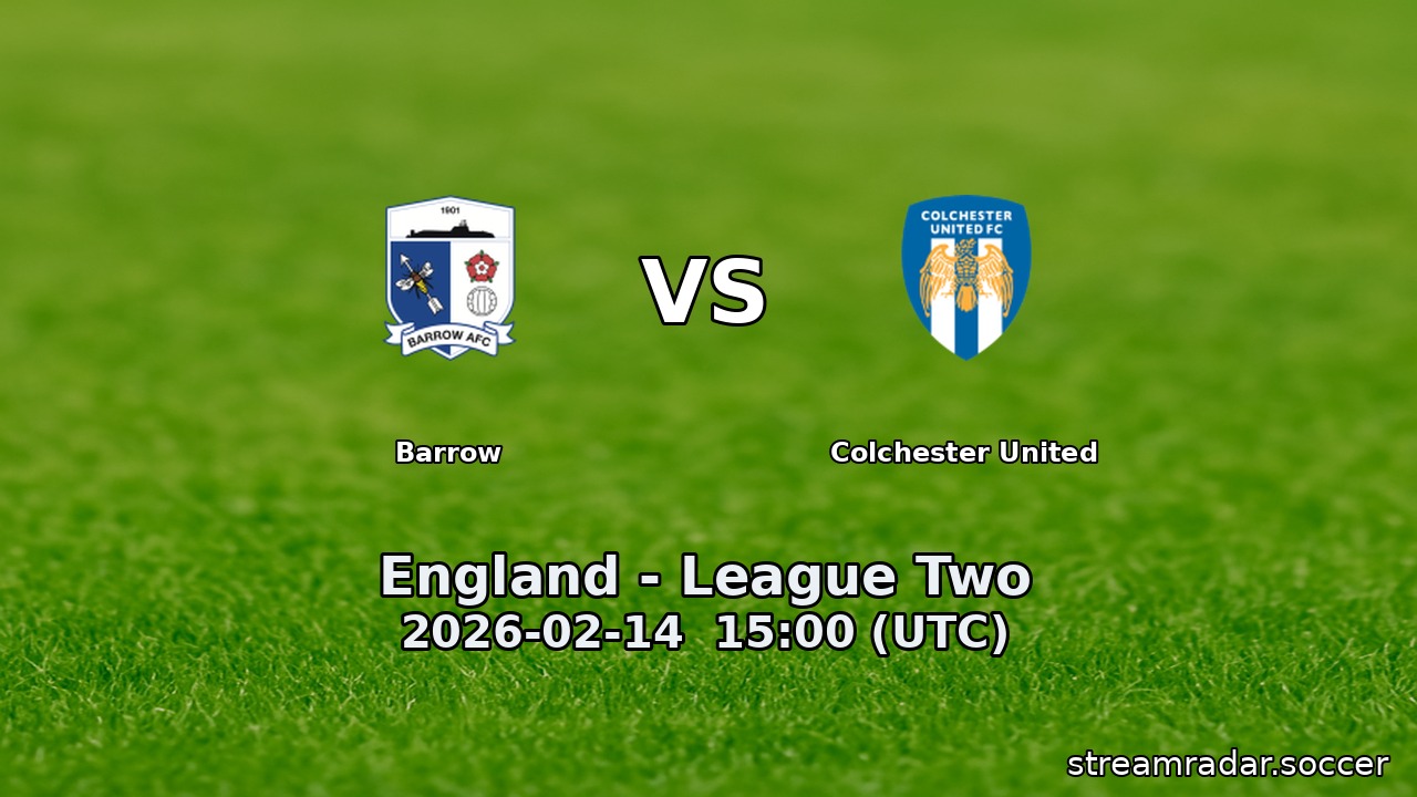 Barrow vs Colchester United