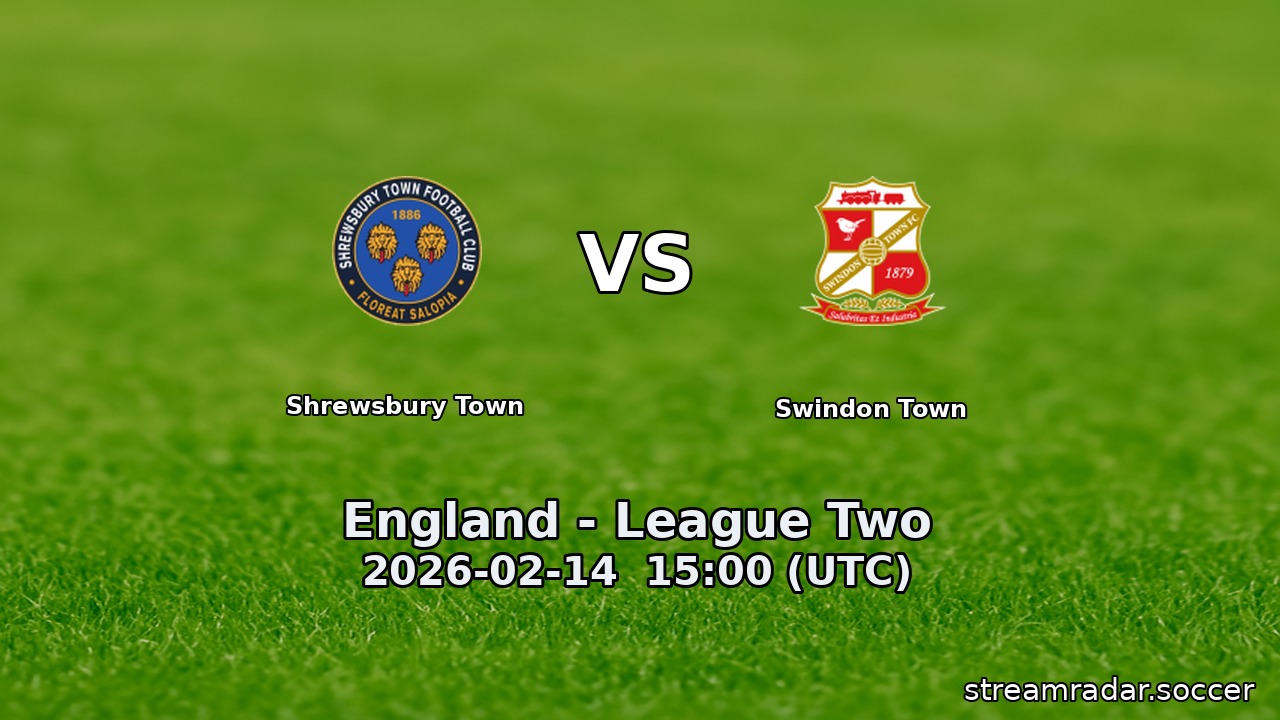 Shrewsbury Town vs Swindon Town