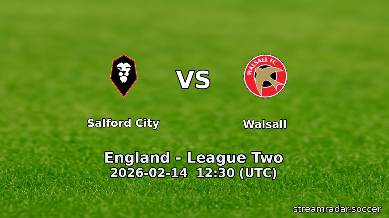 Salford City vs Walsall