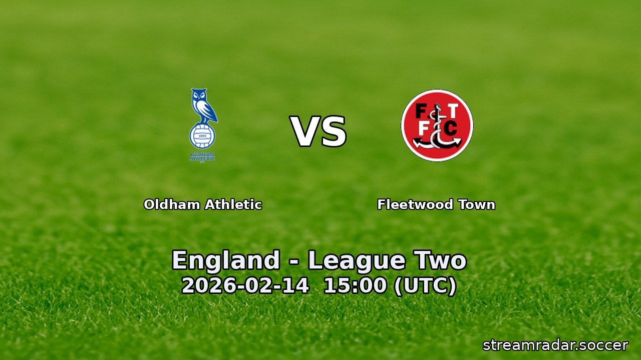 Oldham Athletic vs Fleetwood Town