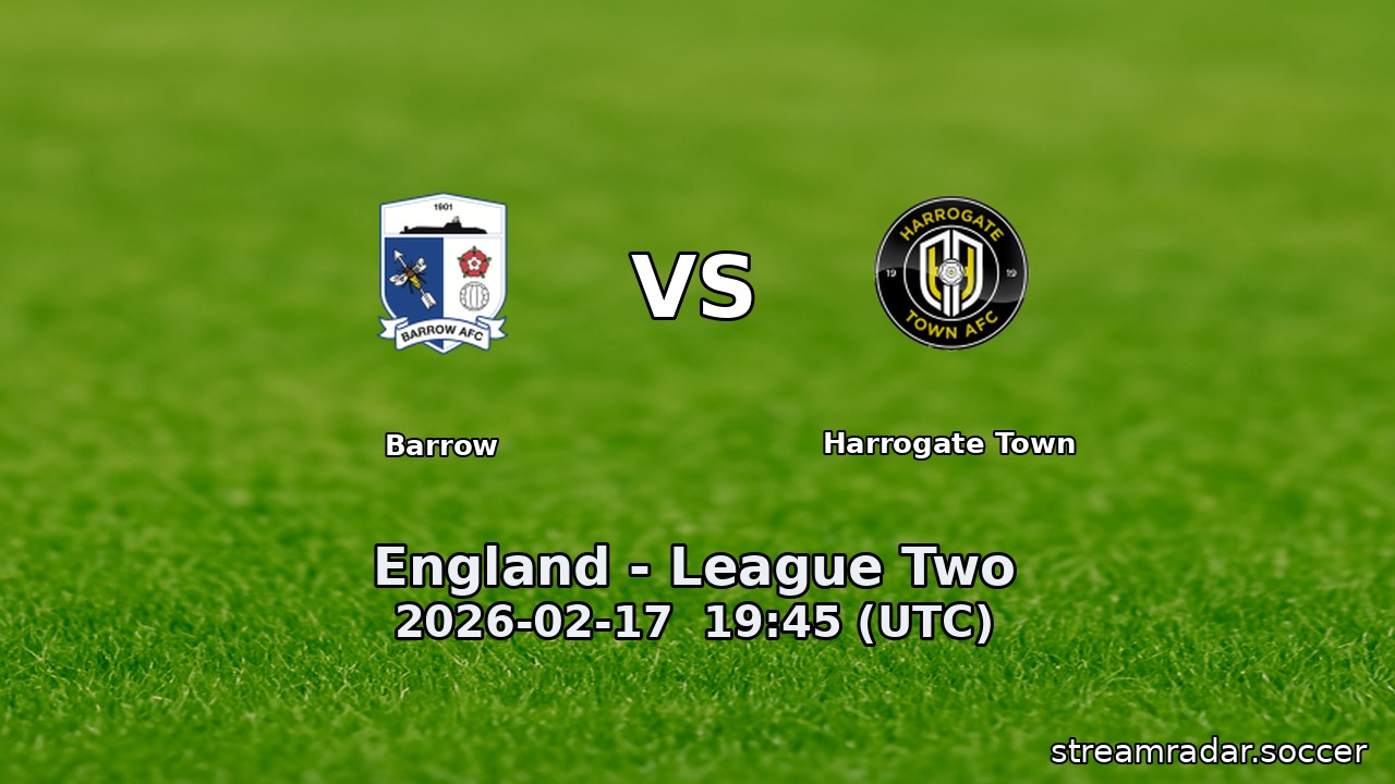 Barrow vs Harrogate Town
