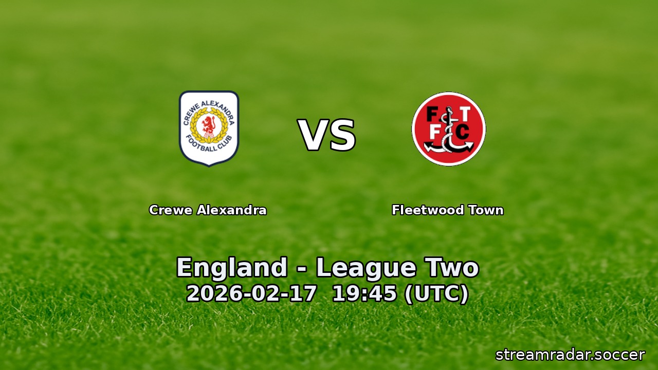 Crewe Alexandra vs Fleetwood Town