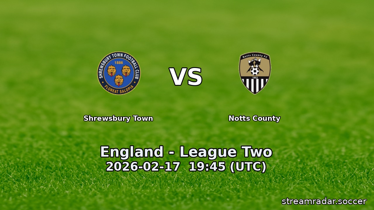 Shrewsbury Town vs Notts County