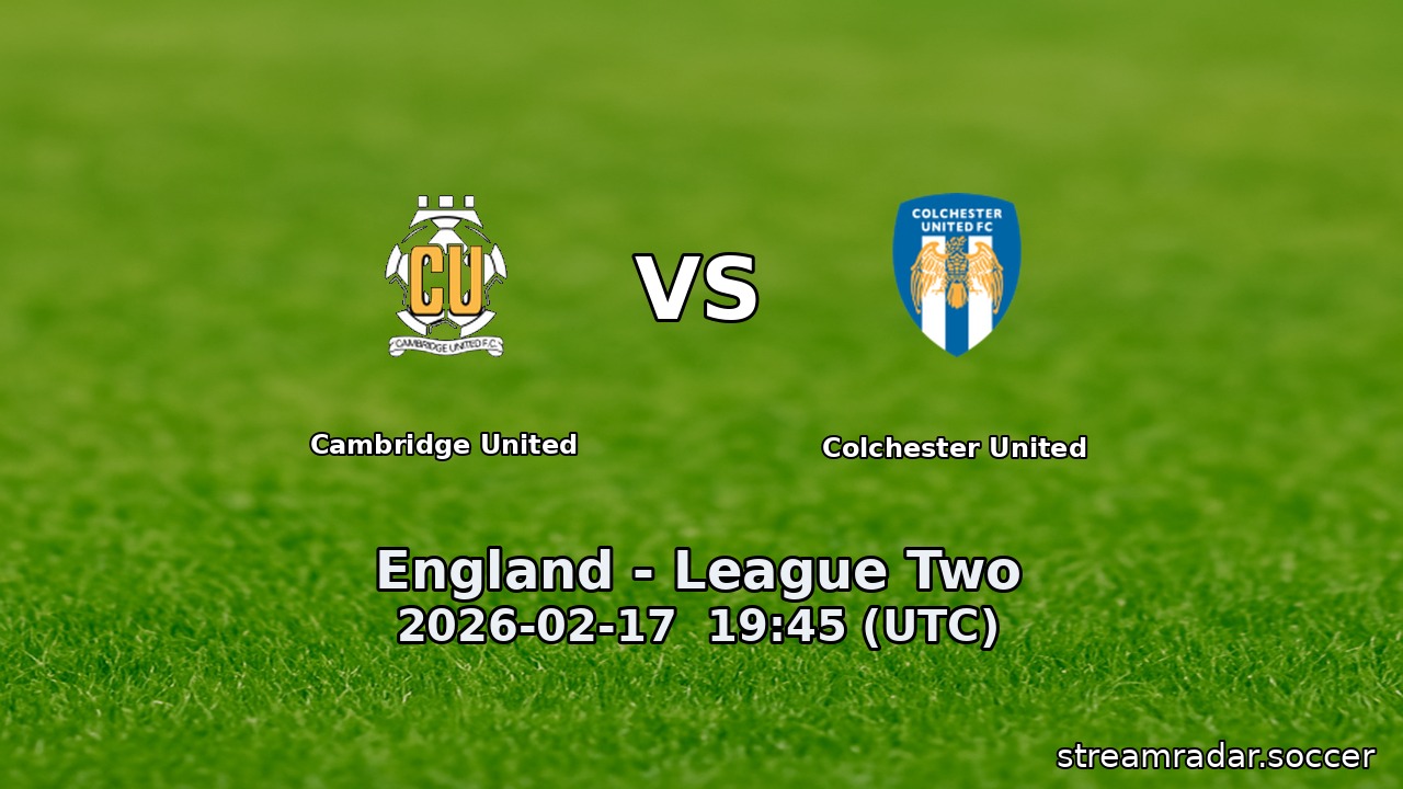 Cambridge United vs Colchester United
