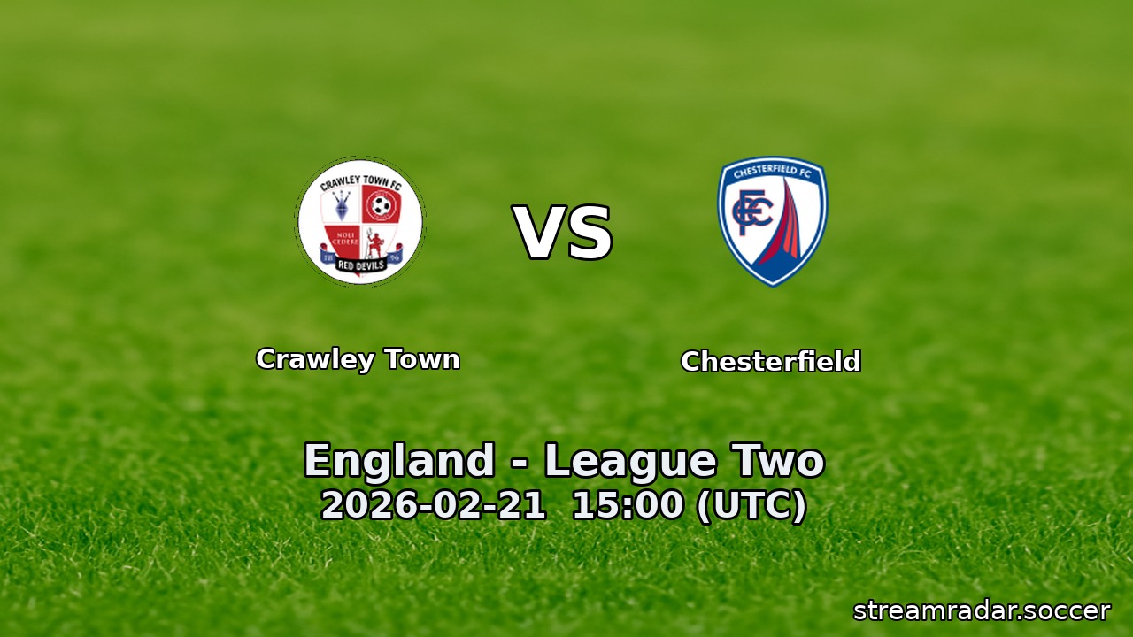 Crawley Town vs Chesterfield