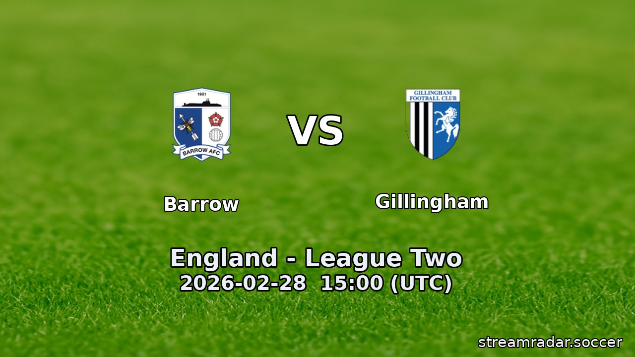 Barrow vs Gillingham