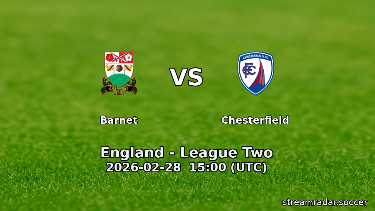 Barnet vs Chesterfield
