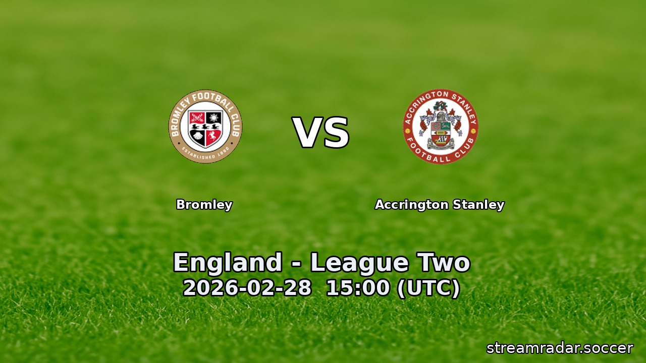 Bromley vs Accrington Stanley