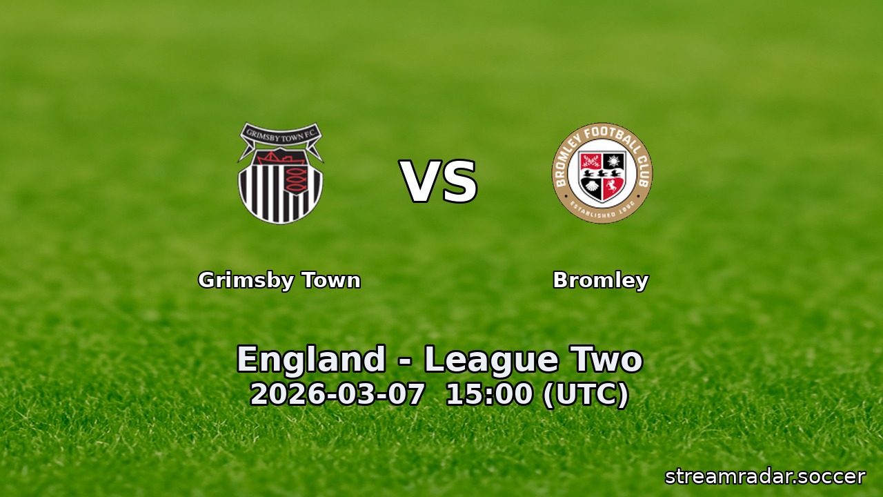 Grimsby Town vs Bromley