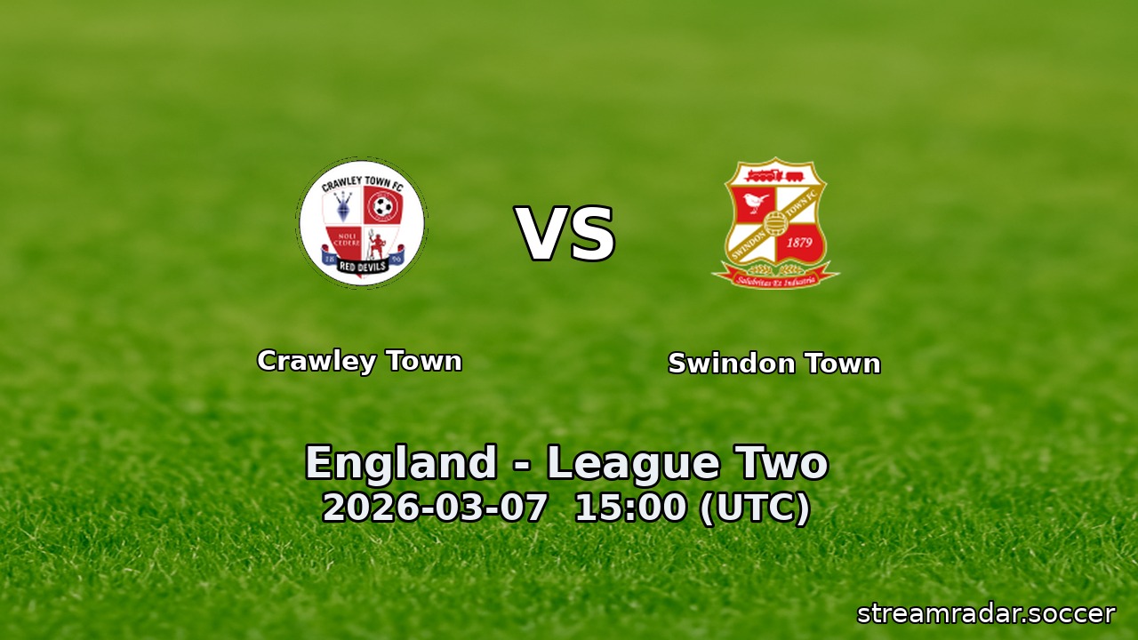 Crawley Town vs Swindon Town