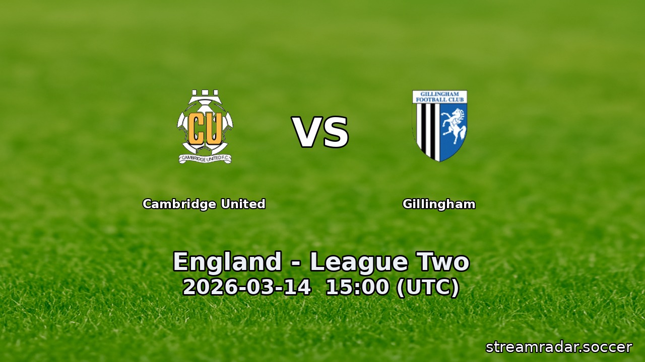 Cambridge United vs Gillingham
