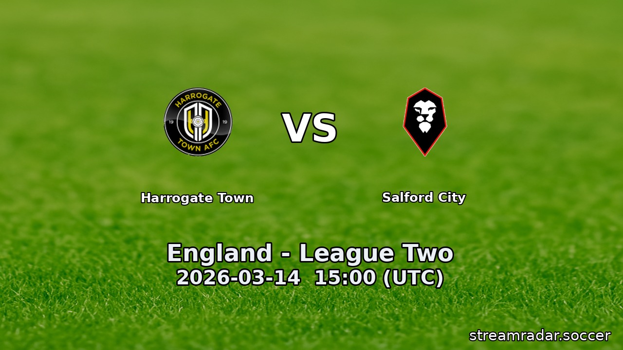 Harrogate Town vs Salford City