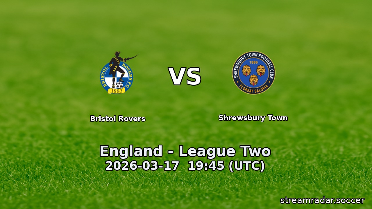 Bristol Rovers vs Shrewsbury Town