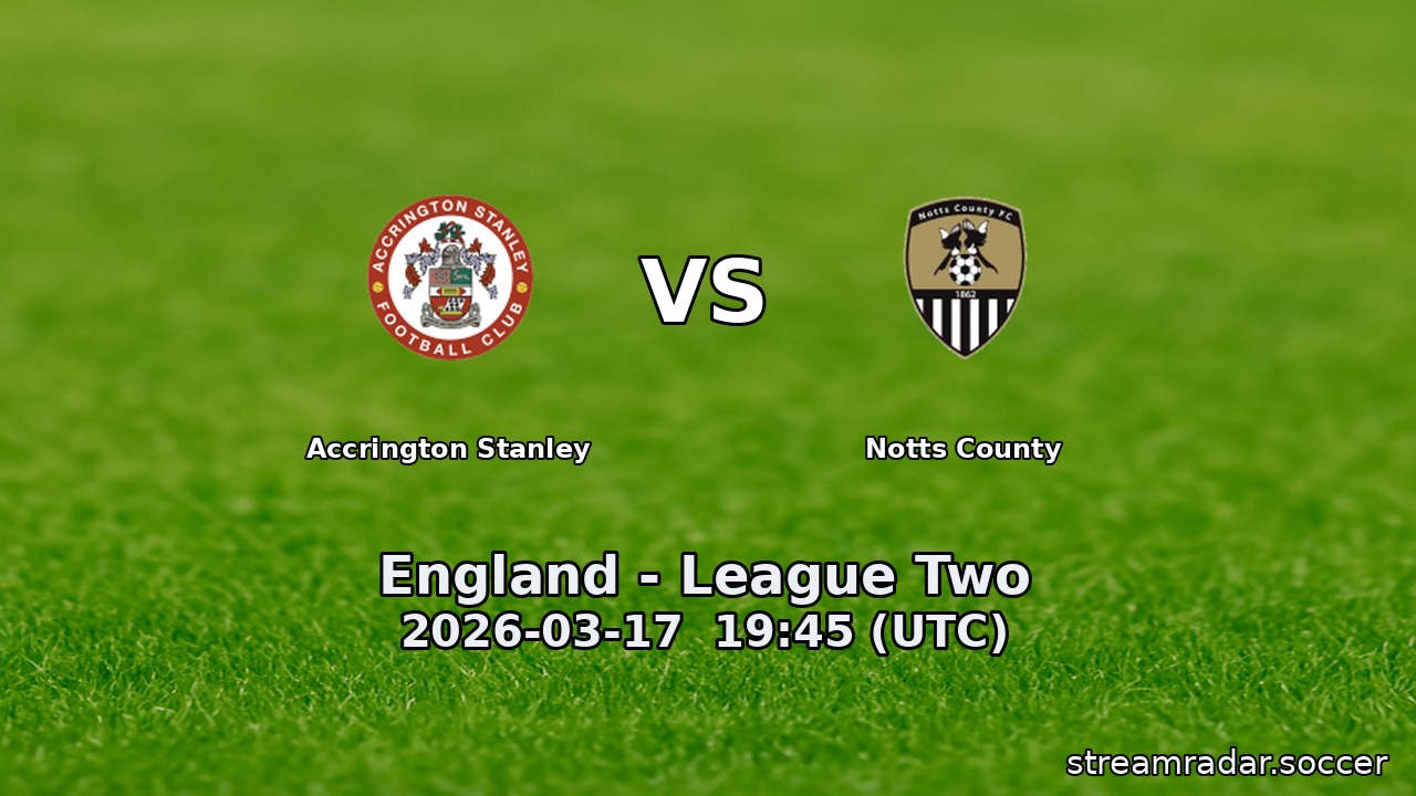 Accrington Stanley vs Notts County