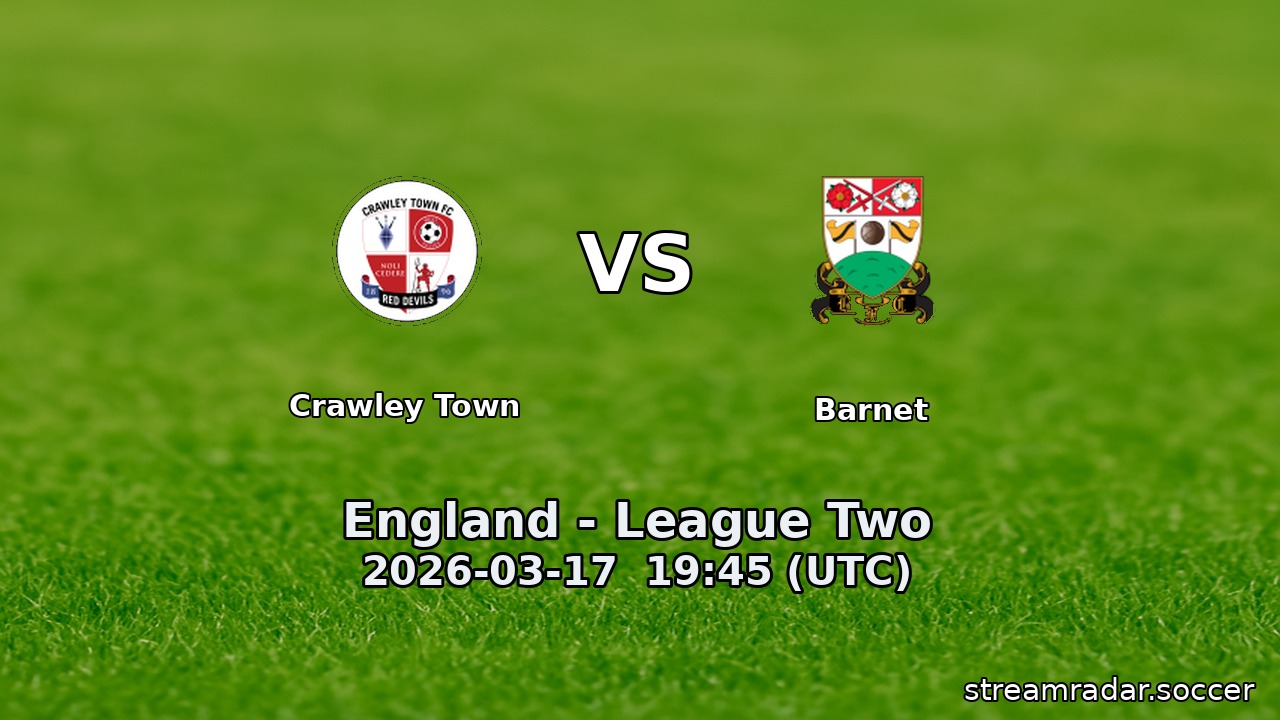 Crawley Town vs Barnet