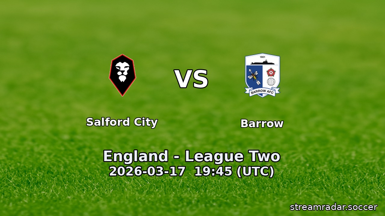 Salford City vs Barrow